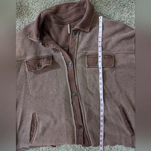 Free People Ruby Jacket Date Night Size Large Pockets Elbow Patches - Picture 15 of 16